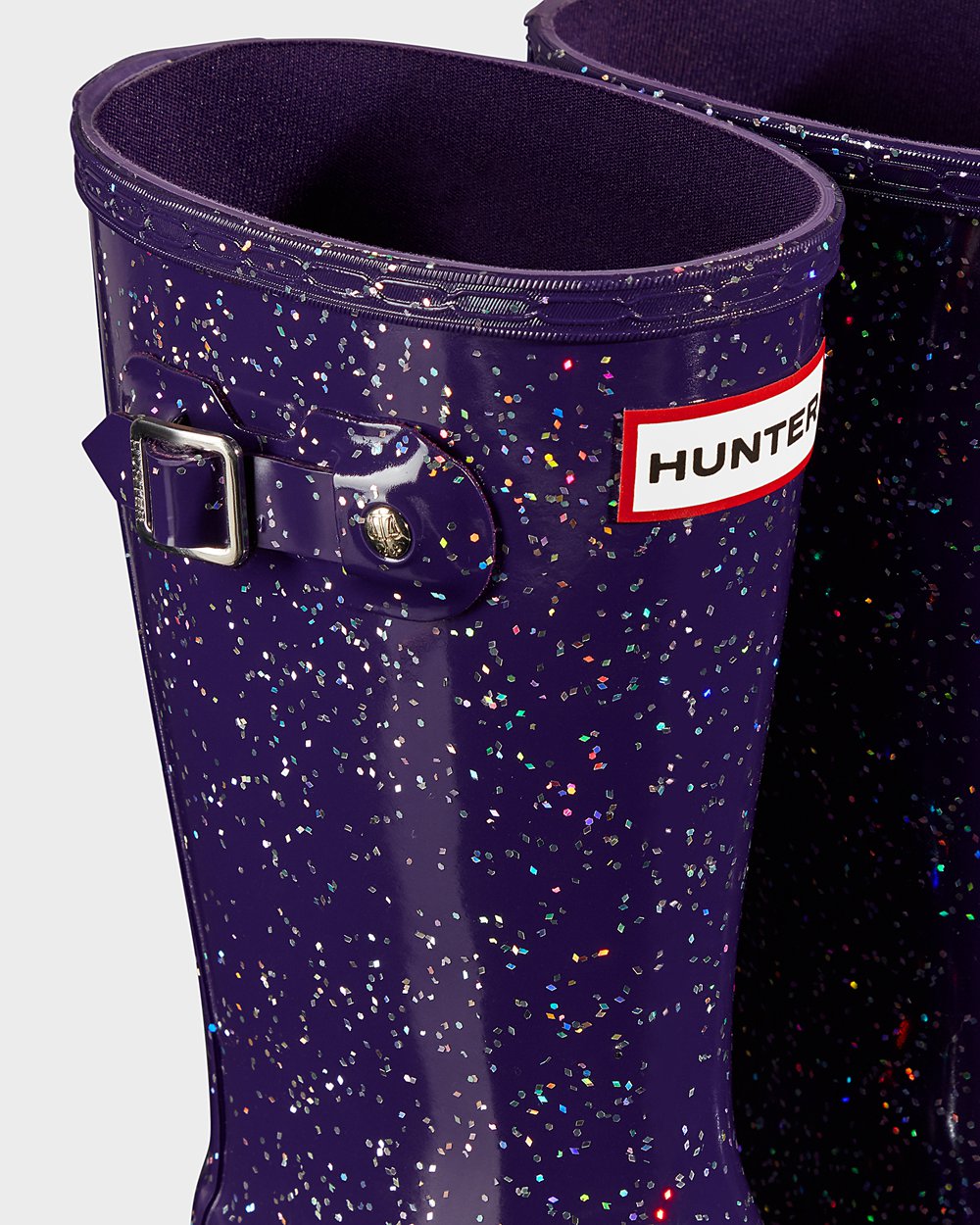 Hunter Original Big Giant Glitter Rain Boots - Shop Kids Blue Purple - KWXSRT674